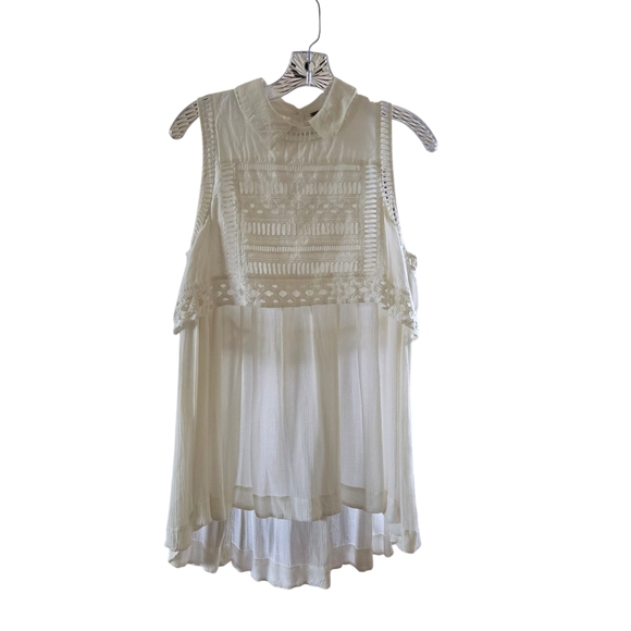Free People Ivory Textured Top - Picture 1 of 10